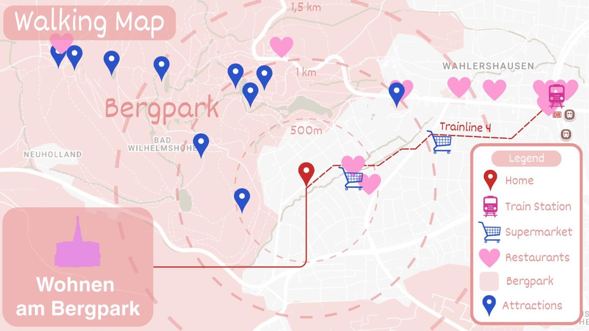 קאסל Wohnung Am Bergpark Wilhelmshoehe מראה חיצוני תמונה